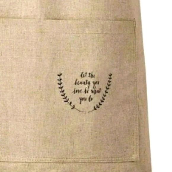 Rae Dunn Beige Linen-Cotton Apron - Stylish & Durable - Adult Size - Picture 2 of 10